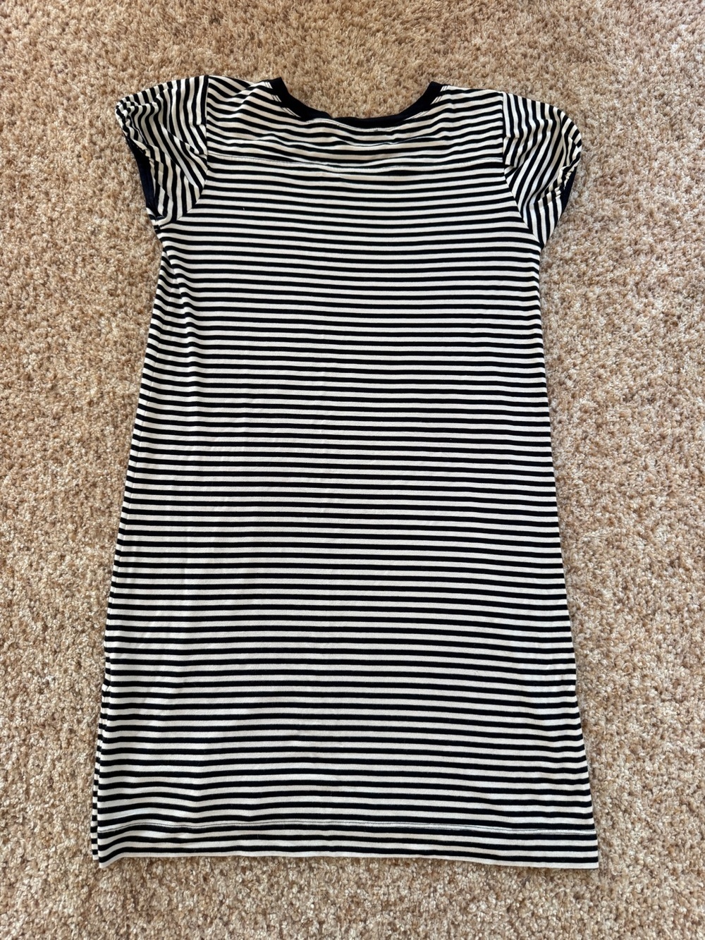 Theory Womens Cherry Striped Crew Neck Daytime T-Shirt Dress Blue White Size smP - Picture 6 of 6